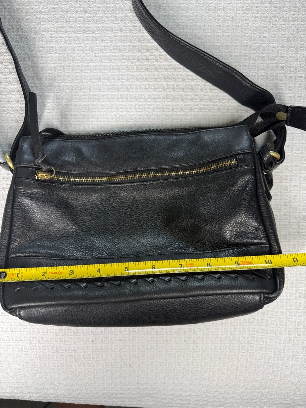 Great American Leather Works black leather crossbody shoulder bag western - Picture 16 of 16